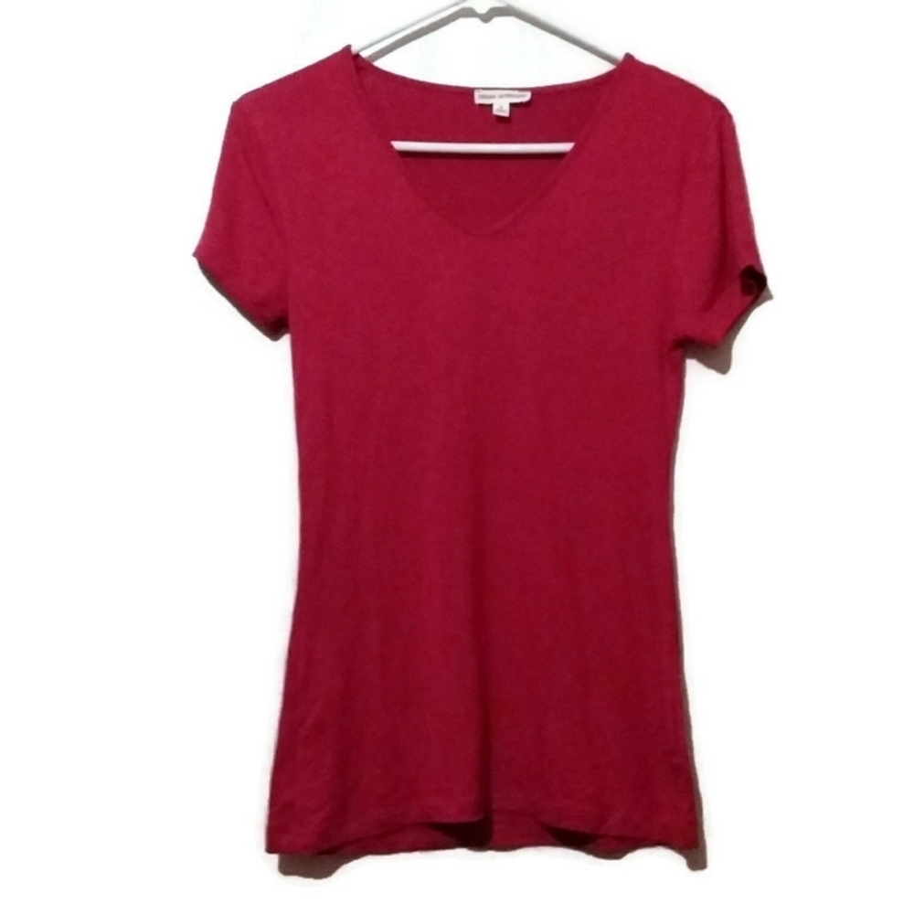 Zenana Outfitters Red Soft Short Sleeve‎ Top Small